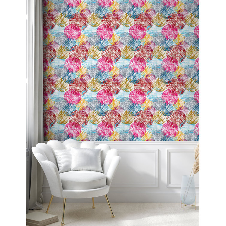 Wrought Studio Textured Peel and Stick Wallpaper Roll | Wayfair